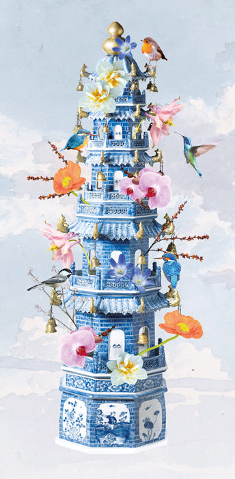 Bird Tower - Bloemen schilderij- plexiglas schilderij - kunst
