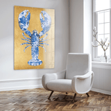 Lobster Royal Blue zonder bandjes- plexiglas schilderij - kunst