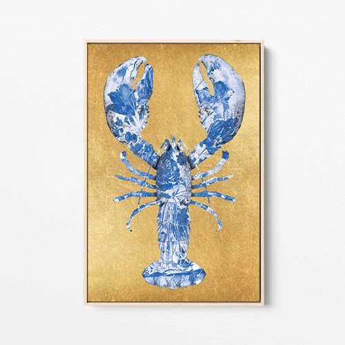 Lobster Royal Blue zonder bandjes- plexiglas schilderij - kunst