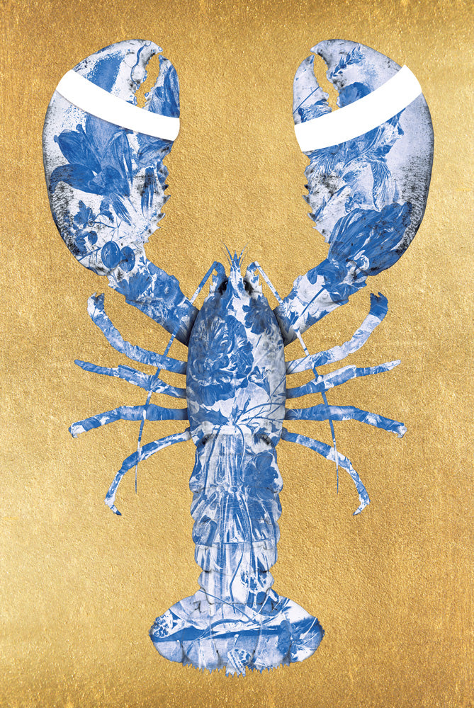 Lobster Royal Blue- plexiglas schilderij - kunst