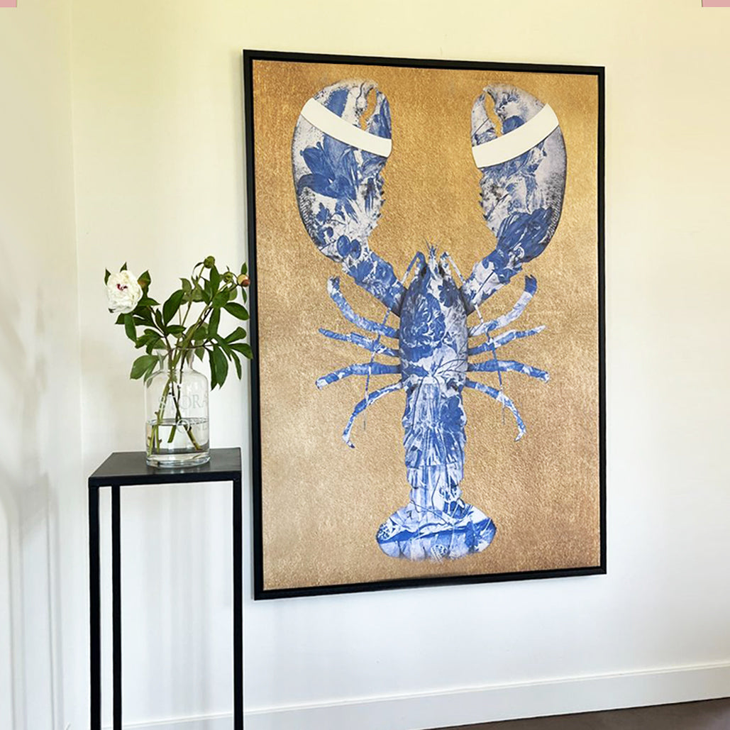 Lobster Royal Blue- plexiglas schilderij - kunst