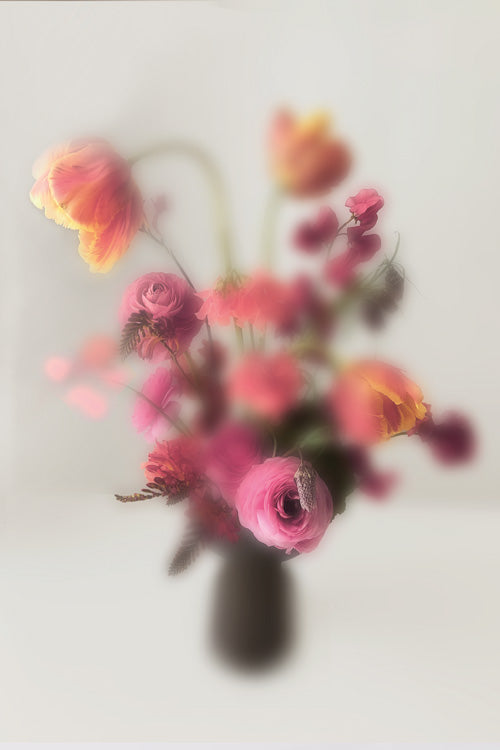 Blurred Flowers - Bloemen schilderij- plexiglas schilderij - kunst