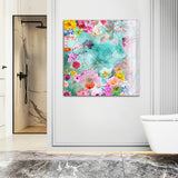 Paradise Bloom - Bloemen schilderij- plexiglas schilderij - kunst